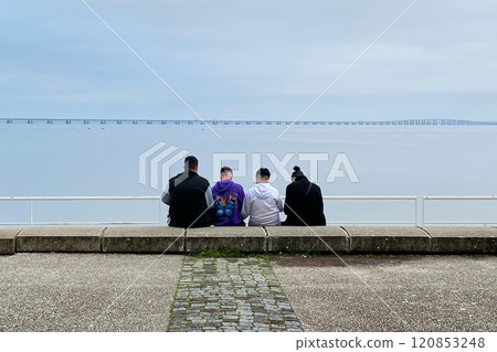Vasco da Gama Bridge in Lisbon, Portugal 120853248
