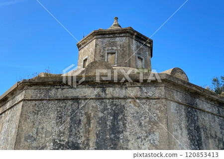 Historical building against the blue sky, Lisbon, Portugal Historical building against the blue sky, Lisbon, Portugal 120853413