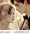 兩人在婚禮上緊張 120854121