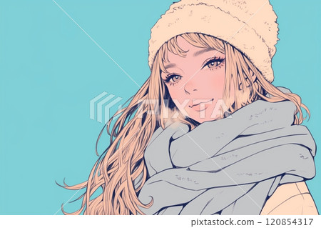 Fashionable female illustrations (AI generated images) 120854317
