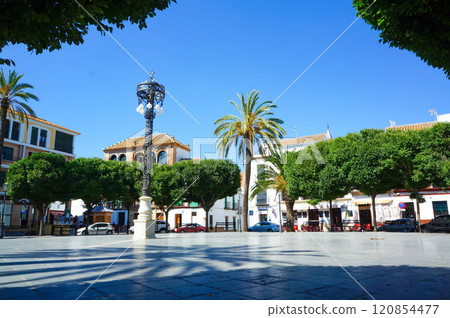 A stylish square in Europe in the afternoon A stylish square in Europe in the afternoon 120854477