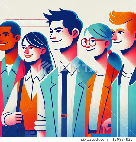 可在企業網站上使用的人物插圖 120854923