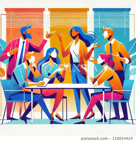 可在企業網站上使用的人物插圖 120854924