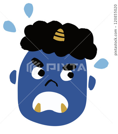 Simple setsubun blue demon vector illustration 120855020