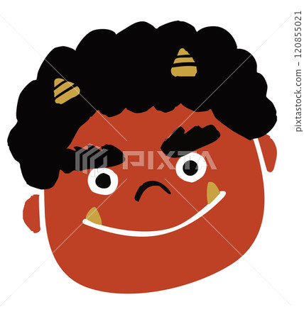 Simple setsubun red demon vector illustration 120855021