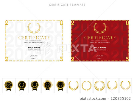 Horizontal design template 193 for New Year's 2025 awards, invitations, and certificates Horizontal design template 193 for New Year's 2025 awards, invitations, and certificates 120855102