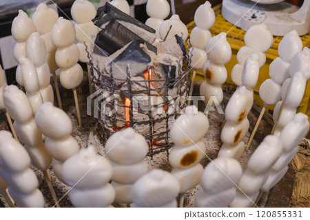 Charcoal grilled dumplings 120855331