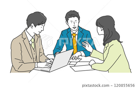 開會的商務人士 120855656