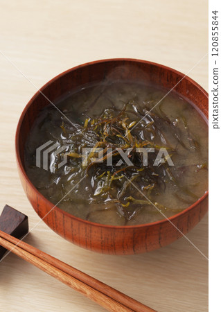 Miso soup with nori seaweed 120855844