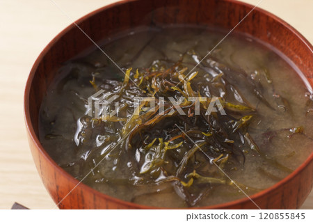 Miso soup with nori seaweed 120855845