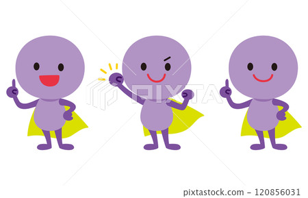 Character facial expression pose purple cell fighting 120856031