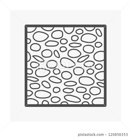 Rock stone texture pattern vector icon, decorative material for building. 120856353