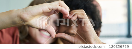 Forming Heart Shape With Joined Hands Forming Heart Shape With Joined Hands 120856729