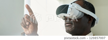 Man using augmented visual board 120857007