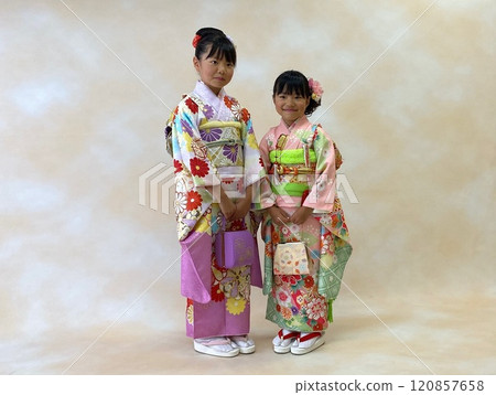 穿著長袖的女人和姊妹的形象 穿著長袖的女人和姊妹的形象 120857658