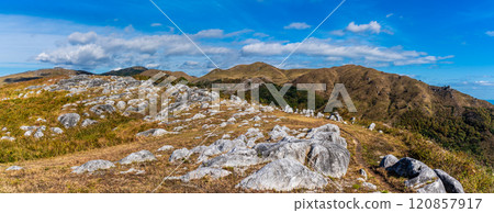 Panorama of autumn scenery and autumn leaves at Hiraodai [Kitakyushu City, Fukuoka Prefecture] 120857917