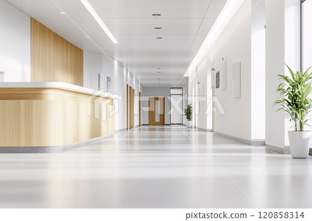 乾淨的室內、醫院、診所和辦公室的“人工智慧生成圖像” 乾淨的室內、醫院、診所和辦公室的“人工智慧生成圖像” 120858314