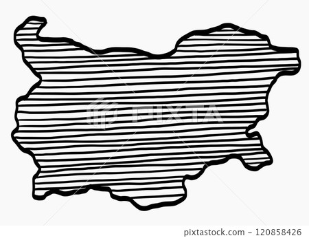 Doodle freehand drawing of Bulgaria map. 120858426