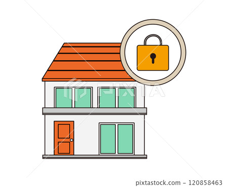 受災難影響的房屋插圖 受災難影響的房屋插圖 120858463