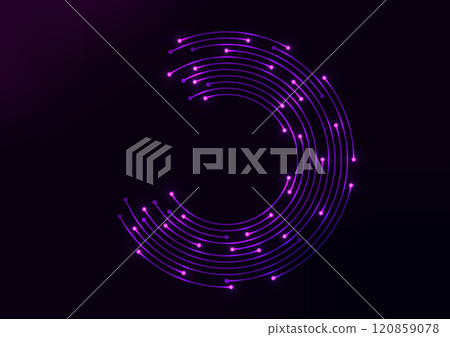 Digital circle center modern design purple background Digital circle center modern design purple background 120859078