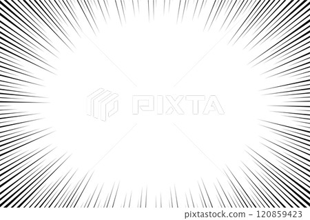 單色集中線條/漫畫風格 120859423