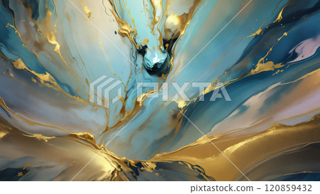 帶有金色 AI 圖像的抽象圖案設計 120859432