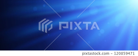 Sunlight glare background. Blue bright sunshine rays and beams on dark surface. Light sunburst scene wallpaper for banner, mockup, template, overlay, poster. Underwater light concept. Vector Sunlight glare background. Blue bright sunshine rays and beams on dark surface. Light sunburst scene wallpaper for banner, mockup, template, overlay, poster. Underwater light concept. Vector 120859471