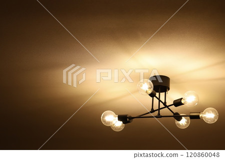 Vintage style ceiling light with LED bulbs Vintage style ceiling light with LED bulbs 120860048