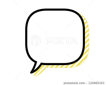 對話框圖標，簡單的黃色條紋 120860163