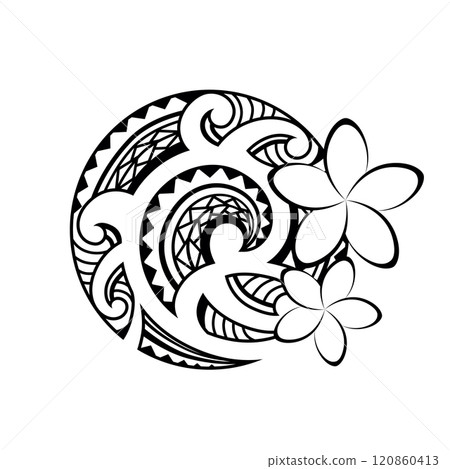 Maori style ethnic ornament. Good for decorative background Maori style ethnic ornament. Good for decorative background 120860413