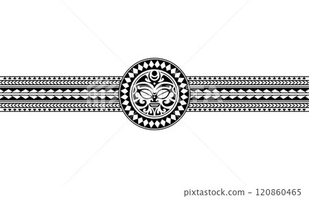 Maori polynesian tattoo border tribal sleeve pattern vector. Samoan bracelet tattoo for arm or foot. Maori polynesian tattoo border tribal sleeve pattern vector. Samoan bracelet tattoo for arm or foot. 120860465