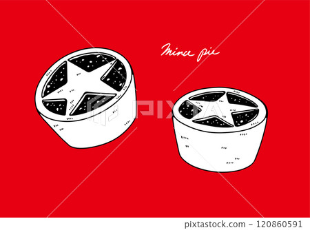 Illustration of mince pie Illustration of mince pie 120860591