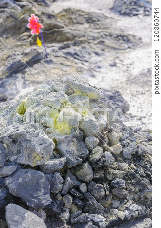 Sacred mountain, Mount Osore, scenery, windmill 120860744