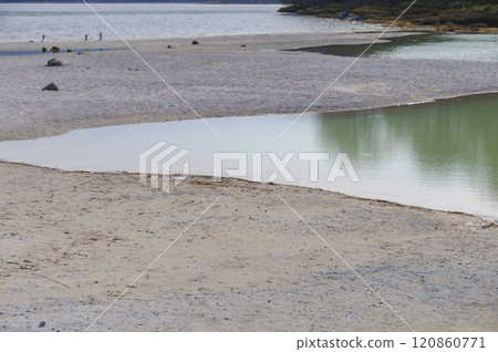Scenery of the sacred mountain, Osorezan, Gokurakuhama 120860771