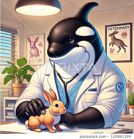 Killer whale veterinarian 120861389