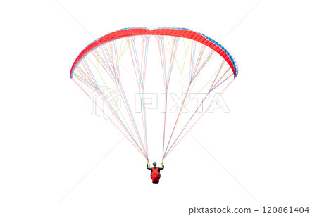 Bright colorful parachute on white background, isolated. 120861404