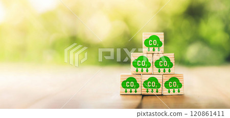 CO2 emission concept. Green industries business concept. Net zero emissions. Renewable energy, sustainable technology, ecology solutions. CO2 emission concept. Green industries business concept. Net zero emissions. Renewable energy, sustainable technology, ecology solutions. 120861411