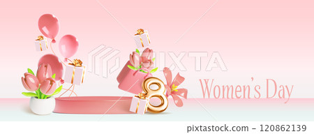 8 March congratulation or holiday sale promotion 120862139