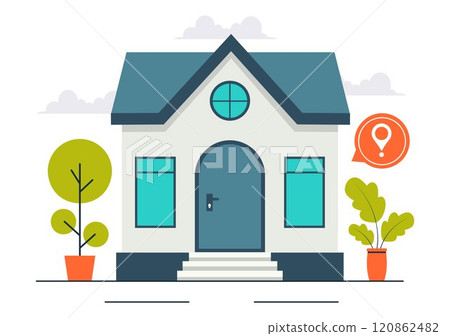 Open House Vector Illustration for Property Inspection, Real Estate Services, and Welcoming New Homeowners in a Flat Cartoon Background Design 120862482