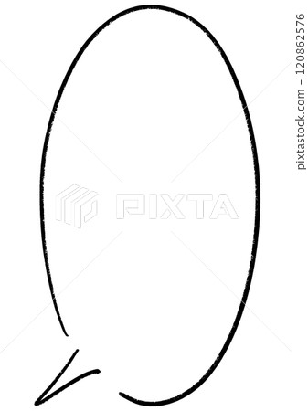 具有粗糙線條的圓形手寫語音氣泡框架 120862576