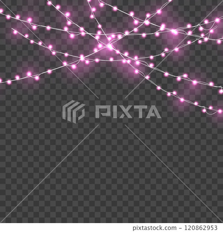 Christmas Tree Decorations with Lights, Gifts, Ornaments, and Winter Joy Vector 120862953