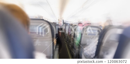Comfortable passenger cabin of the aircraft Comfortable passenger cabin of the aircraft 120863072