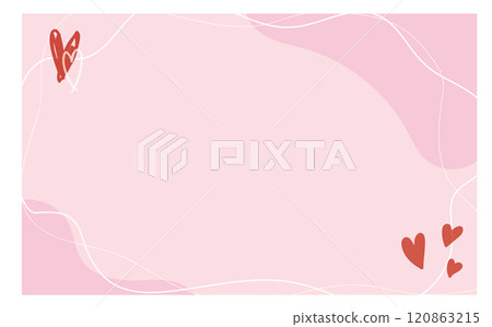 Valentine's Day heart pattern cute background illustration material 120863215