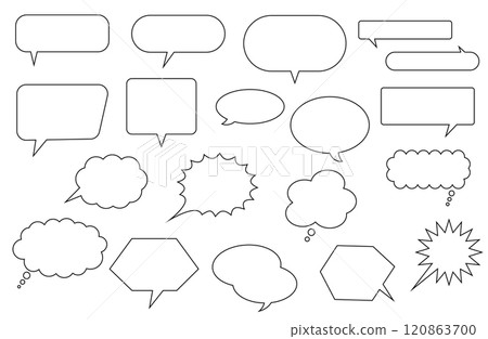 Simple speech bubble set Simple speech bubble set 120863700