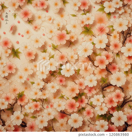 Cherry blossoms Somei Yoshino cherry blossom background illustration 120863980