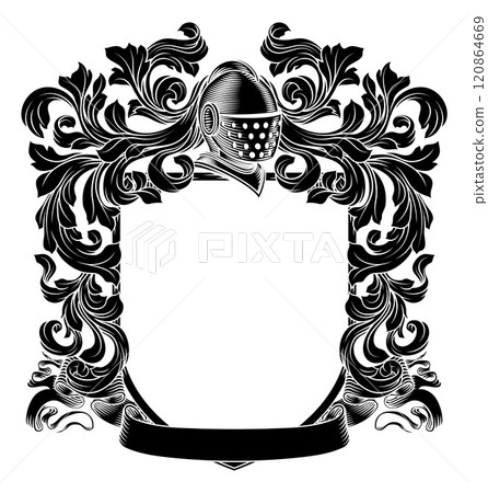 Coat of Arms Crest Knight Family Shield Heraldic Coat of Arms Crest Knight Family Shield Heraldic 120864669