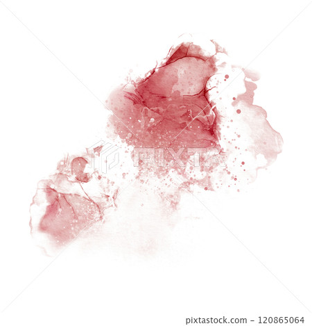 Abstract spot of dynamic passionate red color in liquid acrylic technique, blown with a hair dryer like the texture of a stone.As a symbol of contemporary art.Illustration on transparent background Abstract spot of dynamic passionate red color in liquid acrylic technique, blown with a hair dryer like the texture of a stone.As a symbol of contemporary art.Illustration on transparent background 120865064