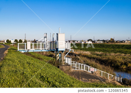 Kawagoe City, Tabata culvert next to the Amanogawa drainage pumping station 120865345