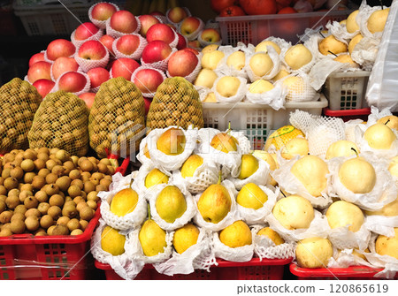 Tropical fruits on the Asian market, Thailand  120865619