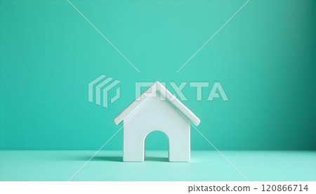 House icon on green background 120866714